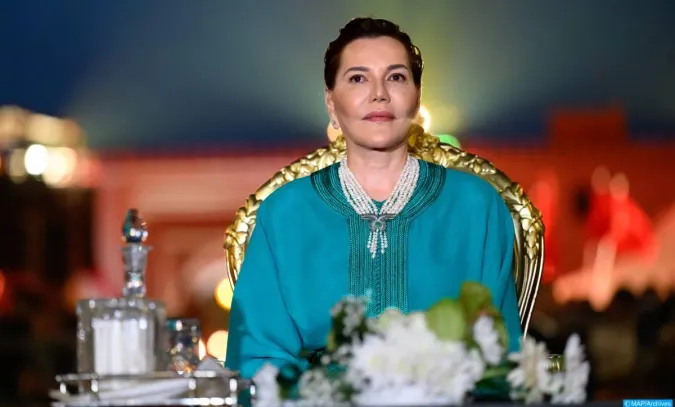SAR la Princesa Lalla Hasnaa participa en Abu Dabi en una recepción ofrecida en honor de las altas personalidades que participan en el Congreso Mundial de la Naturaleza de la UICN